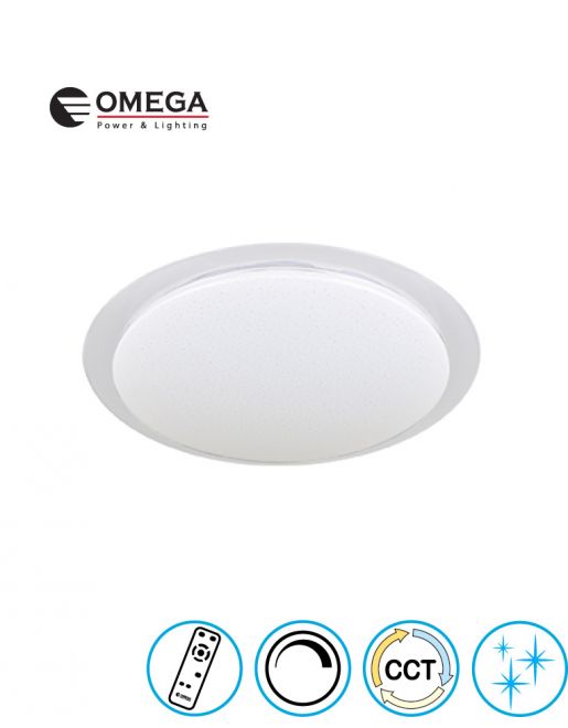 פלפון 80W BRILLIANT מנצנץ CCT Ø60+שלט OMEGA