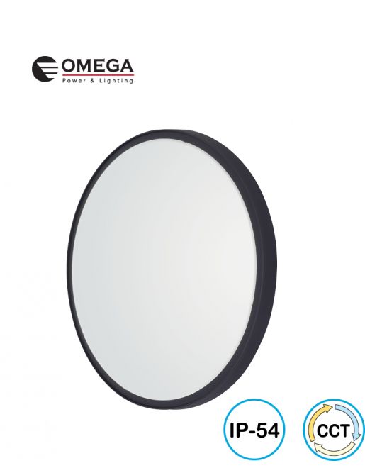 פלפון דגם 30W BRUNO שחור OMEGA CCT Ø300mm IP54