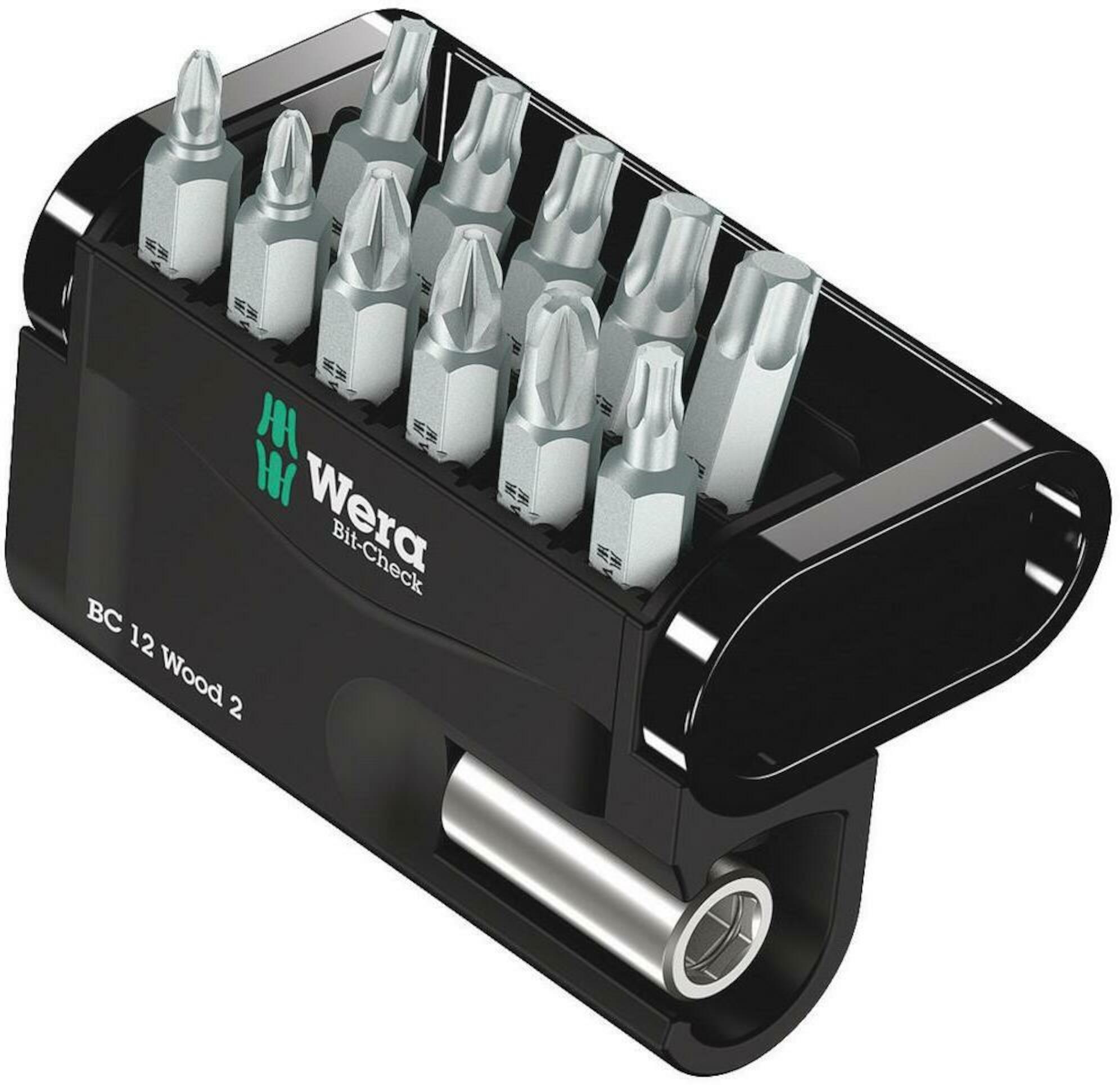 סט ביטים לעץ 12 חלקים Wera 57422 PH+PZ+TX