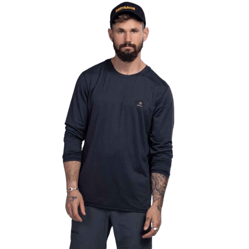 חולצה דריי-פיט קירה ש.ארוך גברים שחור Redback Kakadu