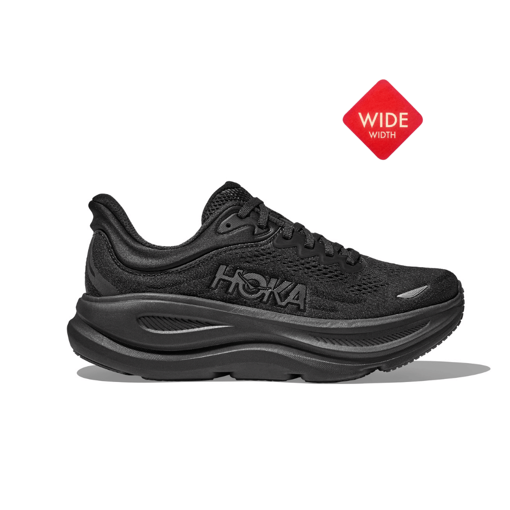 HOKA BONDI 9 WIDE - נעלי ספורט לגבר בונדי 9 רחבות בצבע שחור/שחור