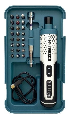 מברג חשמלי נטען 5V עם סט ביטים WESCO