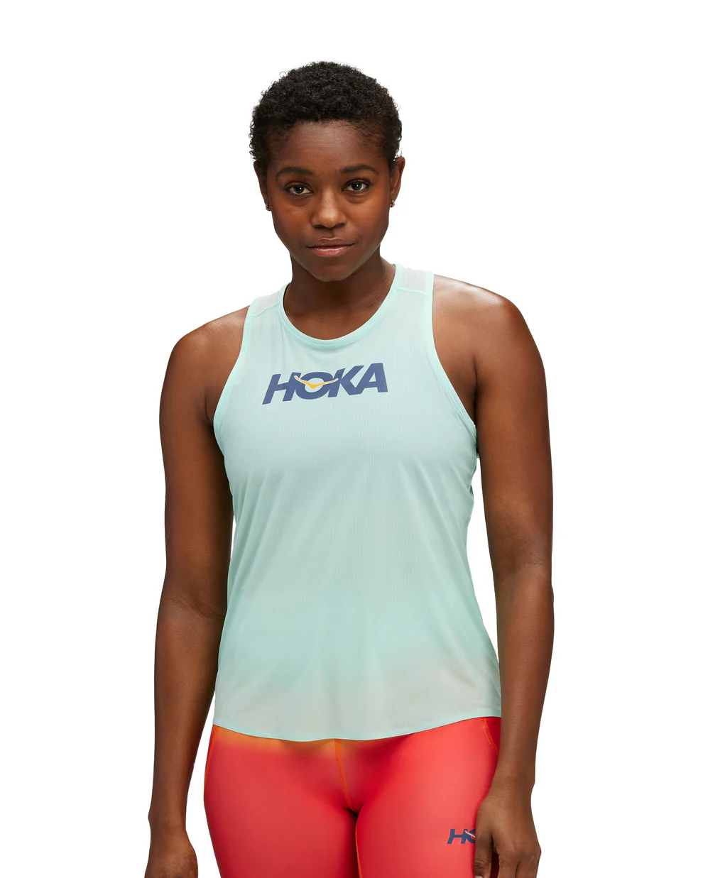 חולצת ריצה אירולייט נשים כחול הוקה Hoka Airolite Run Tank