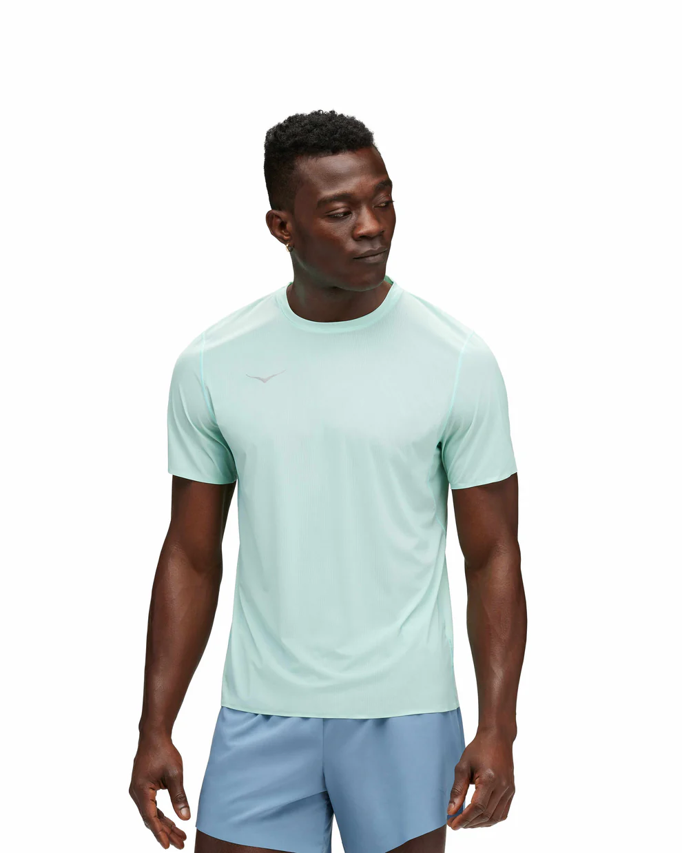 חולצת ריצה אירולייט גברים תכלת הוקה Hoka Airolite Run Short Sleeve