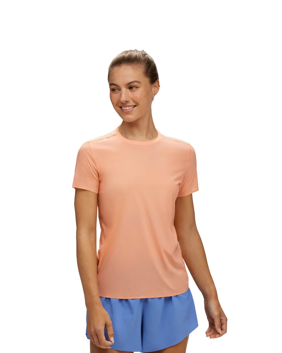 חולצת ריצה אירולייט נשים כתום הוקה Hoka Airolite Run Short Sleeve