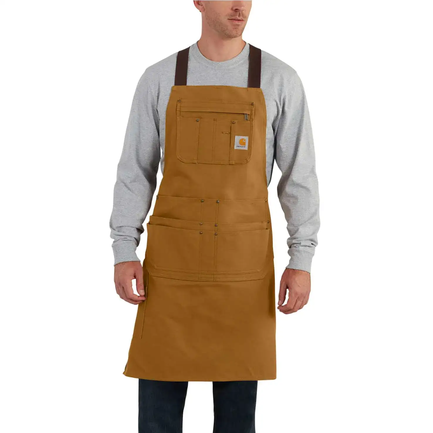 סינר רתכים מבד דאק קשוח חום קארהארט Carhartt FIRM DUCK APRON CBR