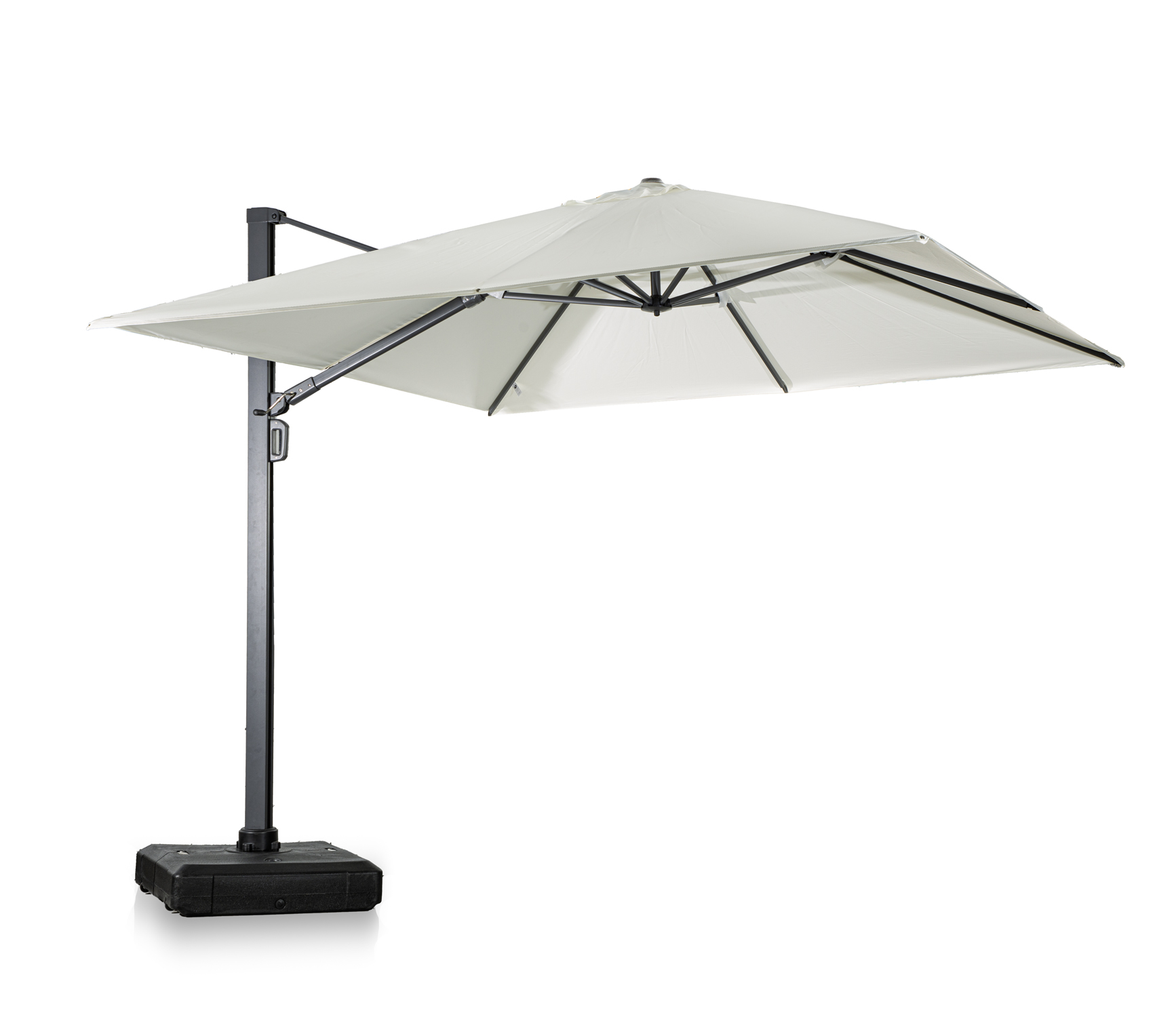 שמשיה רגל צד 3X3 מטר צבע שמנת עם בסיס מים דגם דנבר Australia Garden Denver