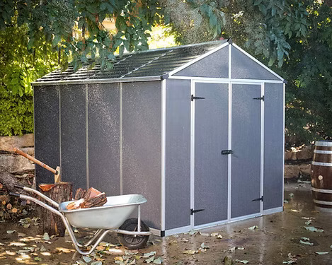 מחסן גינה Rubikon אפור כהה 2.4X3.0 פלרם - Canopia
