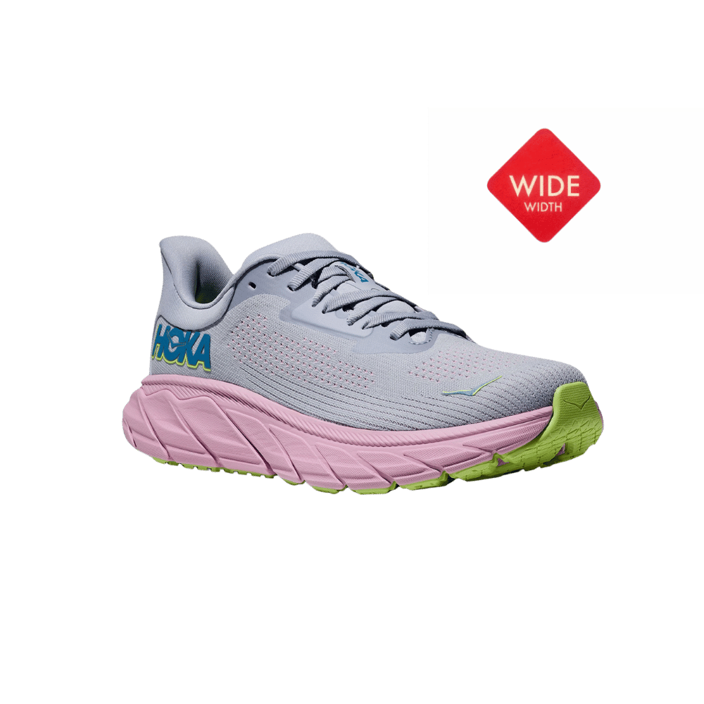 נעלי הוקה נשים ARAHI 7 WIDE בצבע שחף/ורוד דמדומים