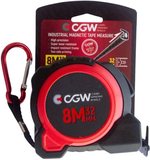 סרט מדידה 8 מטר מגנטי