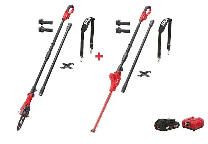 מסור גבהים+מגזמת גובה+סוללה 2.0A ומטען SKIL