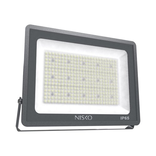 פנס הצפה שחור CONARD 400W 90D IP65 אור קר NISKO