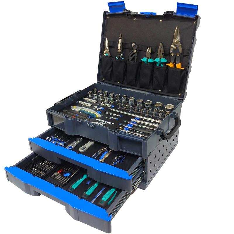 ארגז כלים מצוייד 2 מגירות 131 חלקים סיגנט SIGNET ABS HD 054608