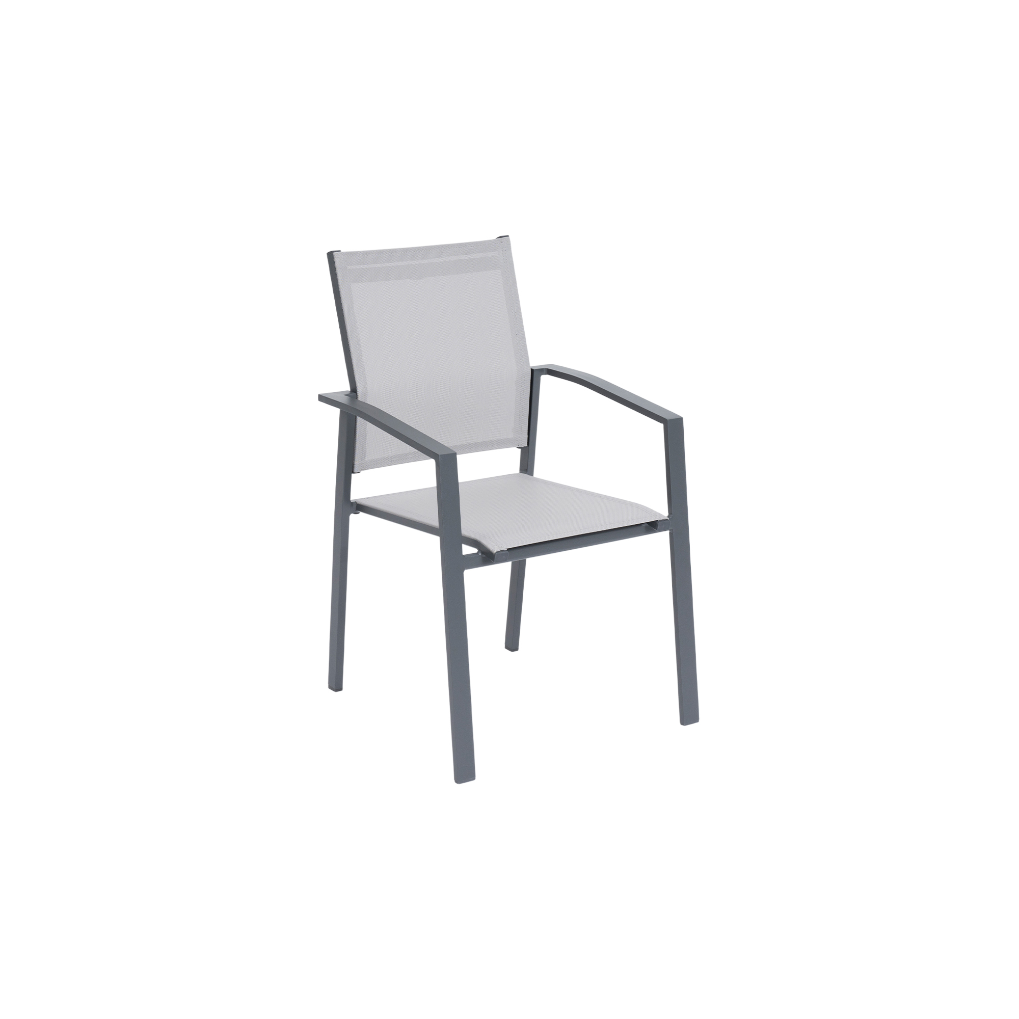 כסא אלומיניום דגם ארז אפור כהה+אפור בהיר