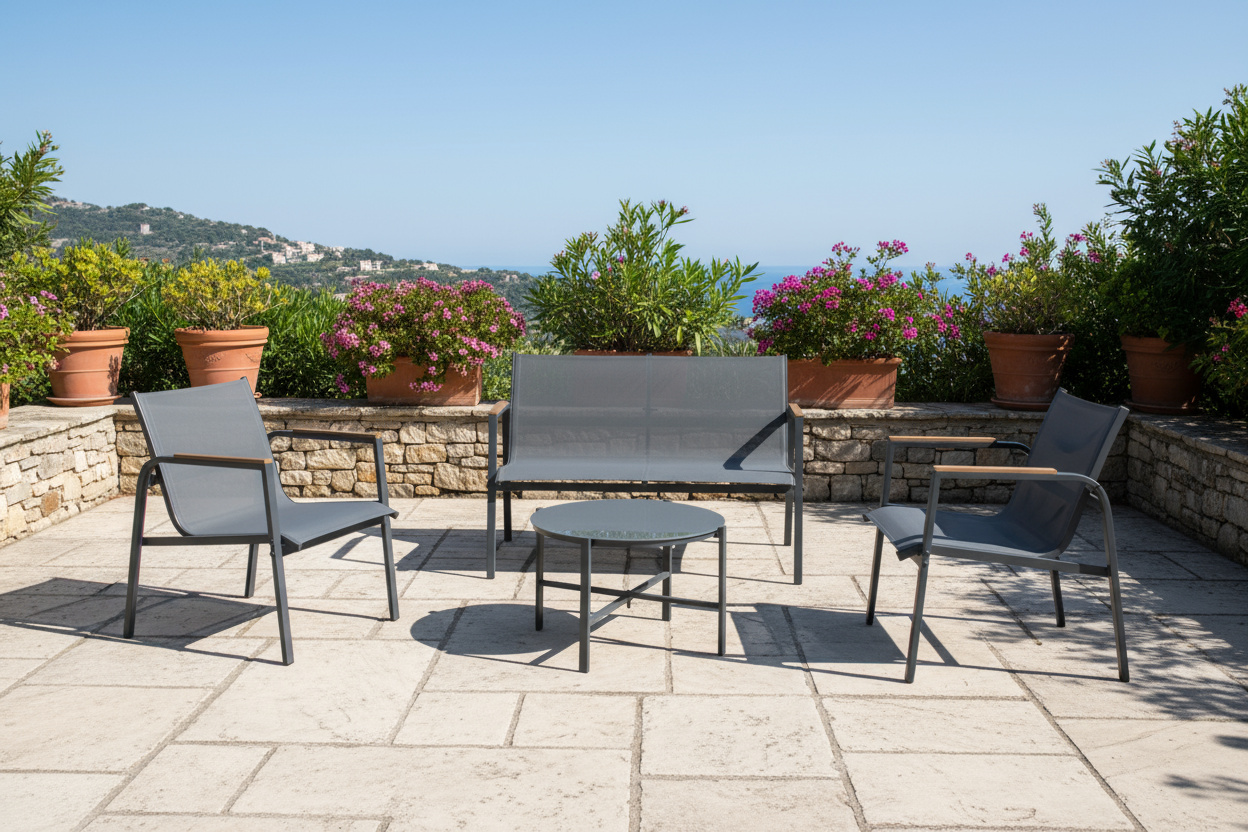 מערכת ישיבה אנדורה 2+1+1 אפור כהה Andorra