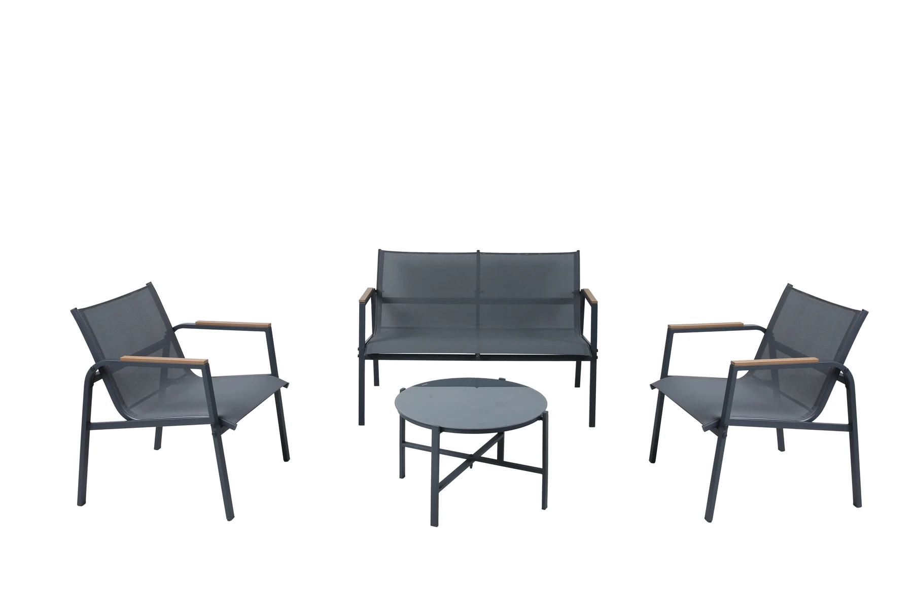 מערכת ישיבה אנדורה 2+1+1 אפור כהה Andorra