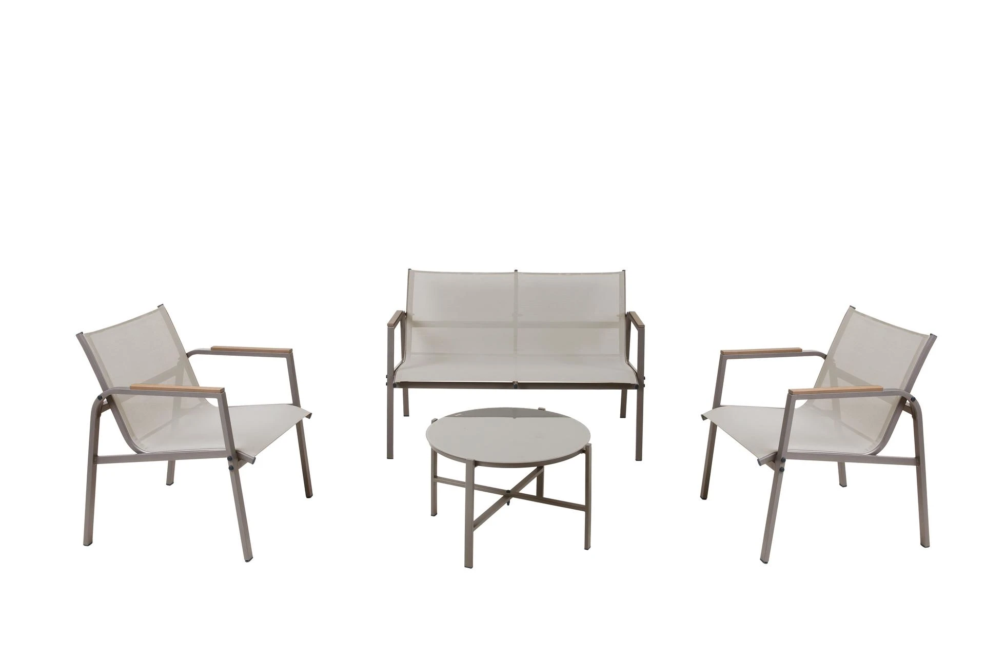 מערכת ישיבה אנדורה 2+1+1 חום/מוקה ריפוד בז' Andorra