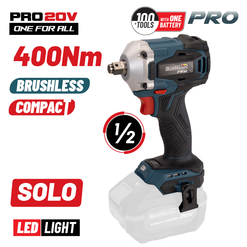 גוף מפתח רטיטה Bormann Pro-20v-BL-400Nm-