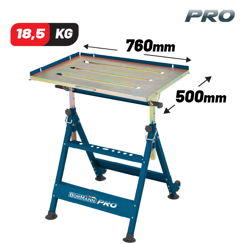 שולחן ריתוך מתכוונן Bormann Pro-760-500cm