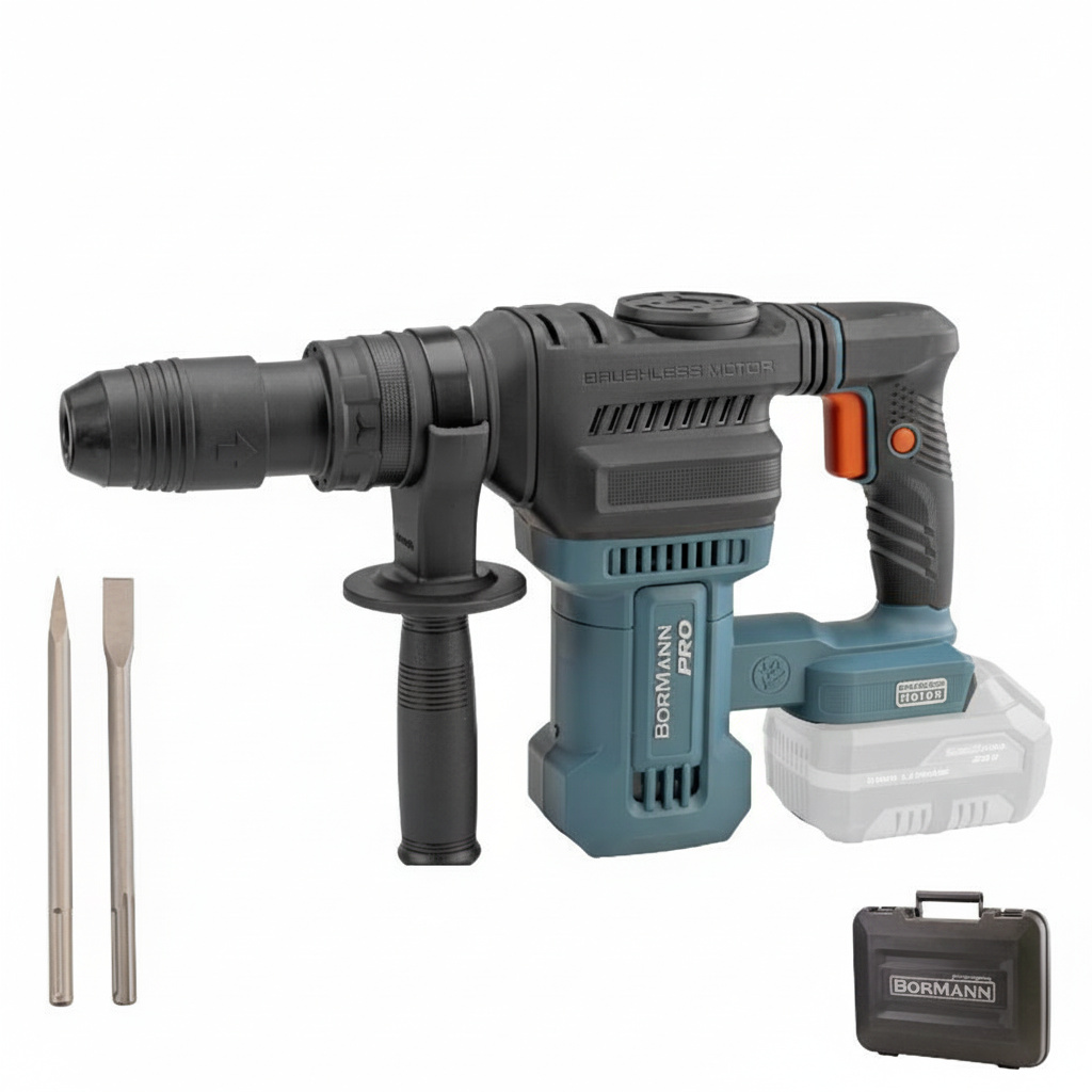 גוף פטיש חציבה במזוודה Bormann Pro-20v-BL-3.8kg-7j