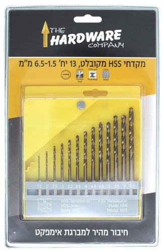 סט מקדחי קובלט עם חבור מהיר למברגה 1.5-6.5x0.5 ממ HARDWARE