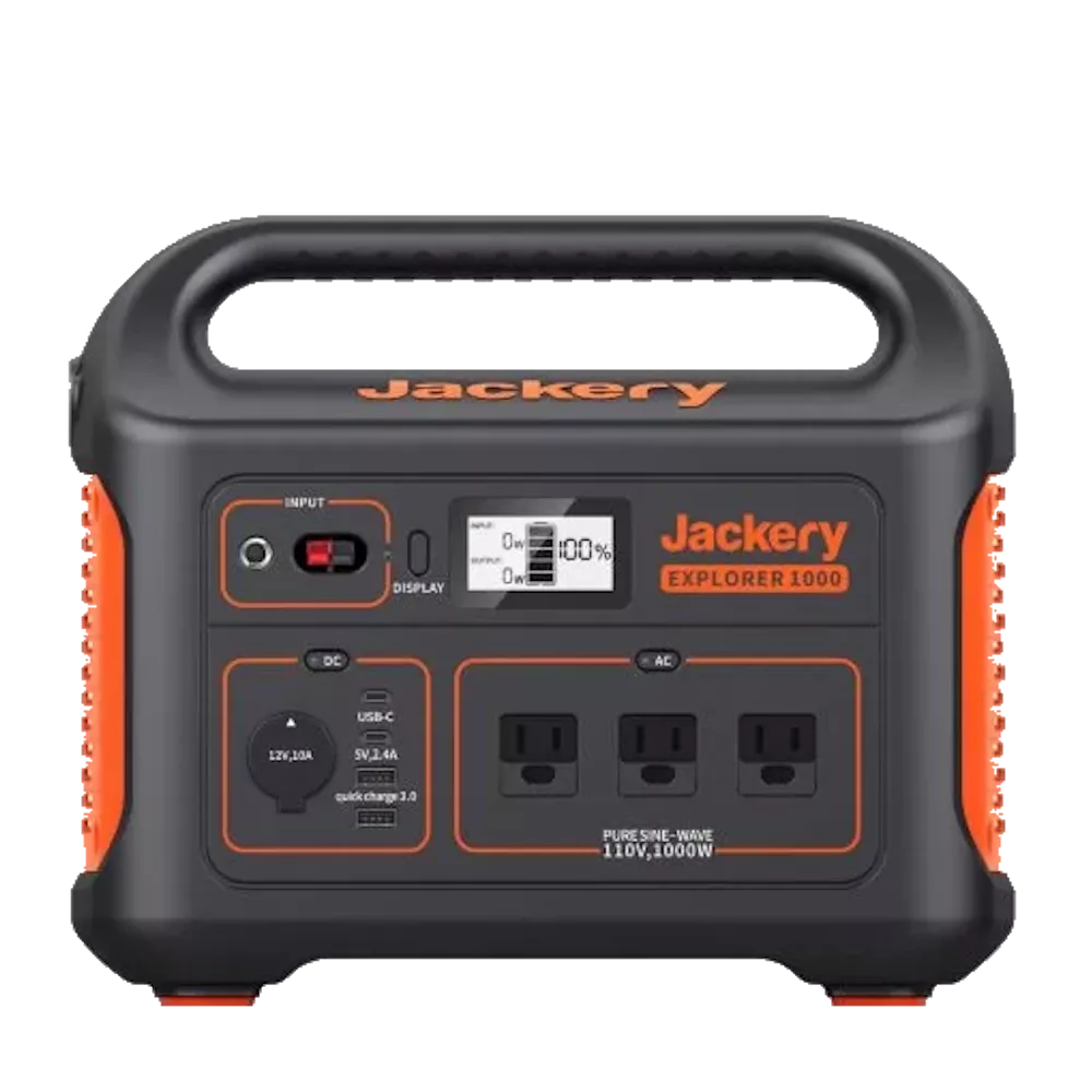 תחנת כח ניידת + 2 פאנלים סולארים Jackery Explorer 1000