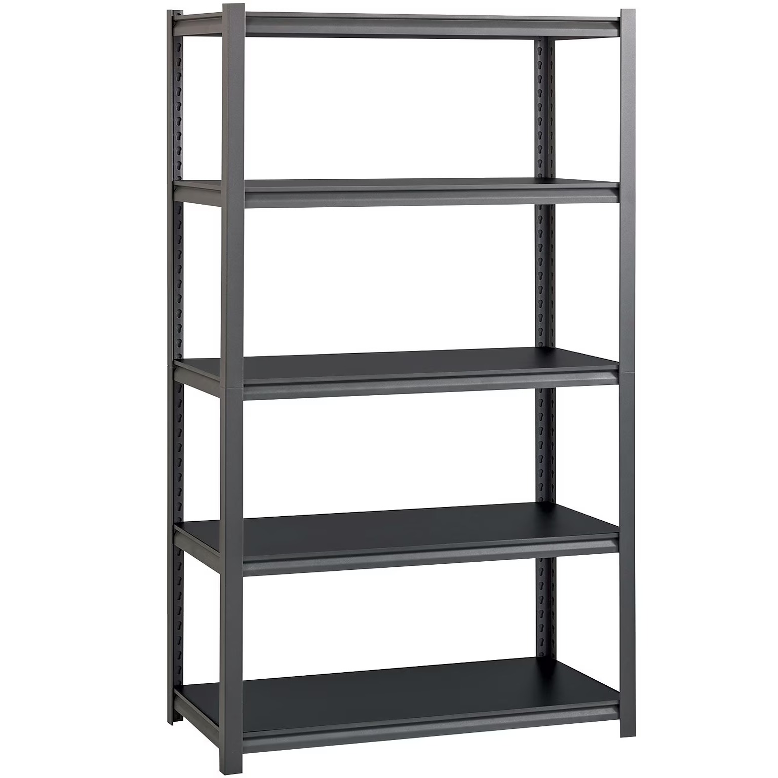 סט 5 מדפים מעוצב שחור עץ 120-45-183 לעומס 250 ק