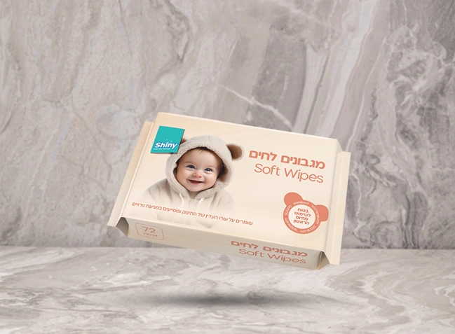 מגבונים לחים בייבי 72יח' SHINY