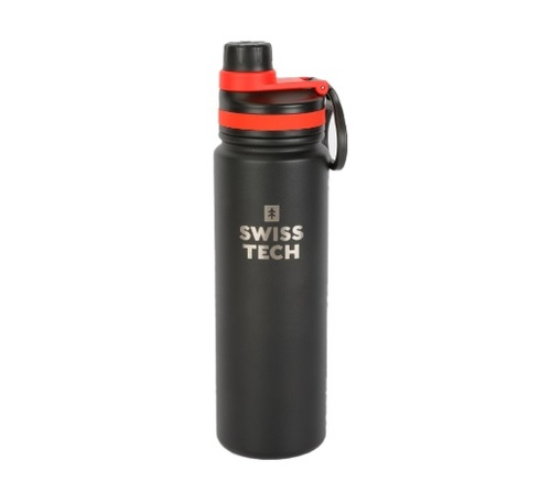 בקבוק שתייה תרמי שחור עם פיית הברגה 1000 מ