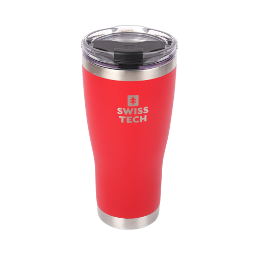 כוס שתייה תרמית אדומה עם פיית שתייה 887 מ