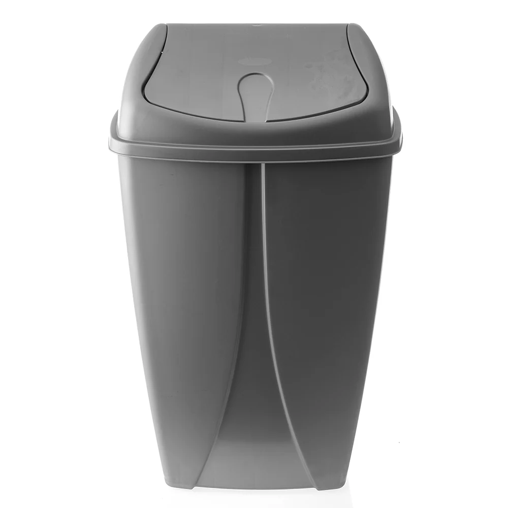 פח שובך 50 ליטר אפור/לבן SHINY