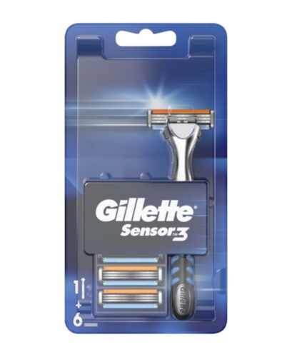 גילט סנסור מכשיר+6 סכינים רב פעמי Gillette