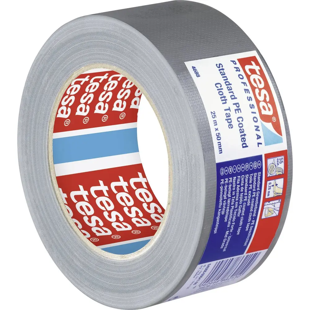 סרט חבלה אפור 25*50 מטר TESA