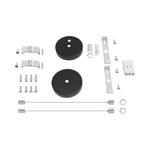 ערכת פיקסון להתקנה בתליה + רוזטה 1 מטר שחור Nisko FIXON