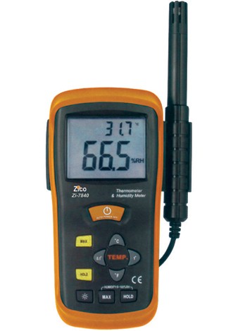 מודד טמפרטורה ולחות מקצועי ZICO ZI-7840