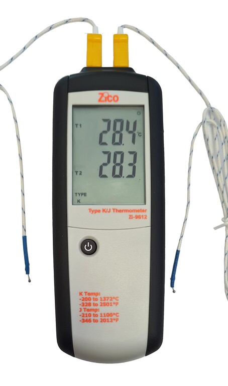 מודד טמפרטורה דיגיטלי כפול ZICO ZI-9612