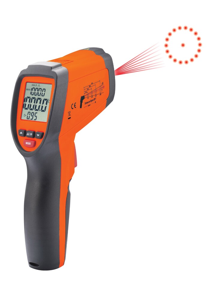 מד טמפרטורה אינפרא עד ‎1000°C עם לייזר ZICO ZI-9699