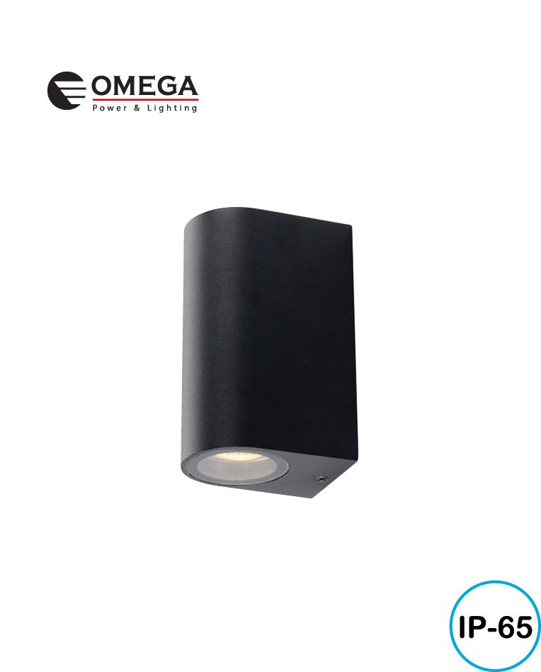 צמוד קיר/חומה אפ/דאון לד W6 COB שחור OMEGA