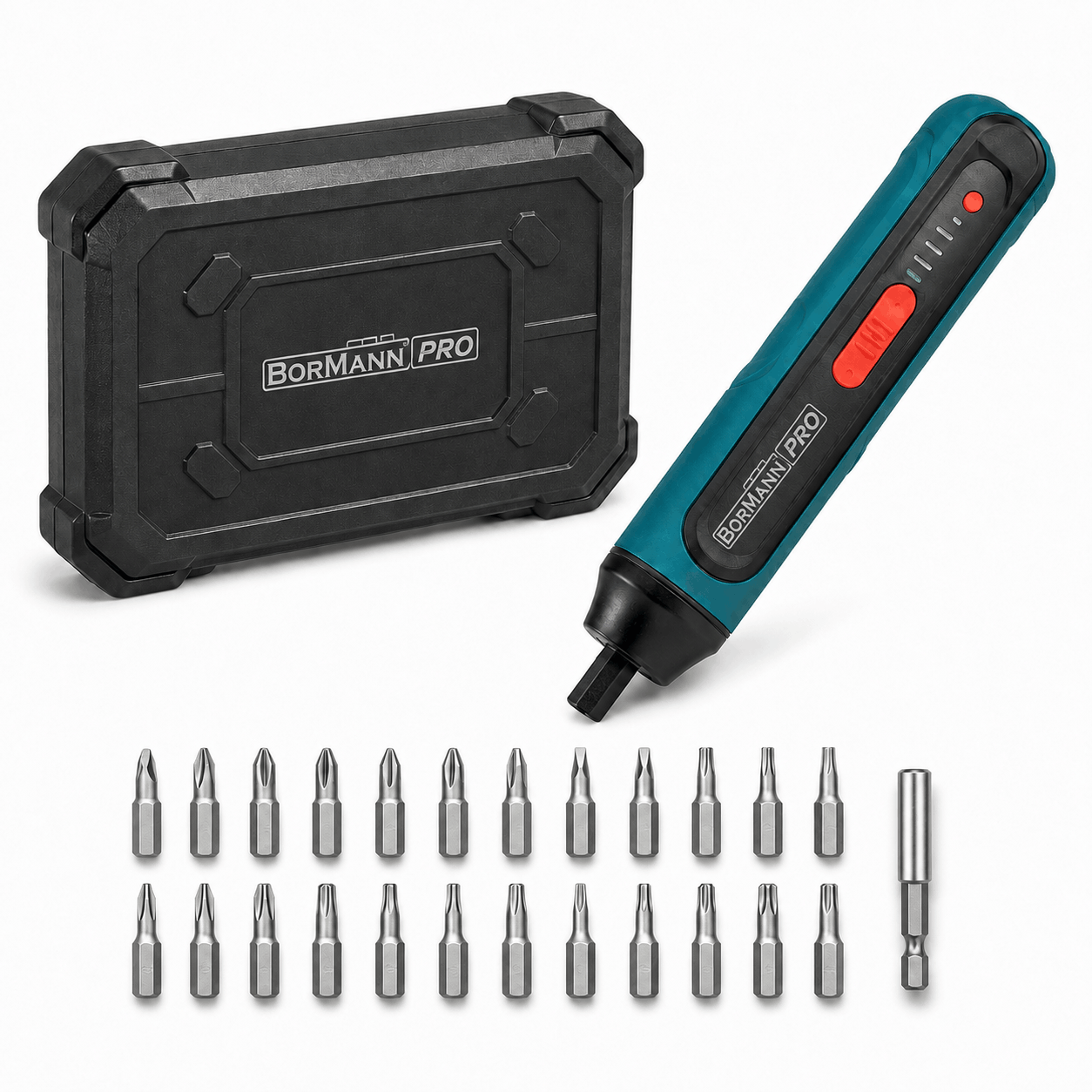 מברגון נטען+28 אביזרים Bormann Pro-3.6v-4Nm