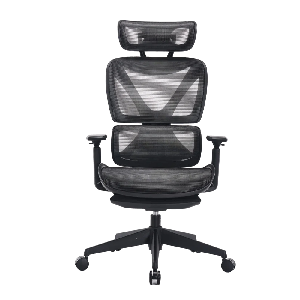 כיסא מנהלים ארגונומי שחור עם מסגרת כתומה MIRACASE MWMS200