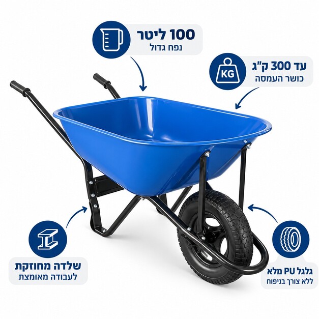 מריצה מקצועית 100 ליטר עד 300 ק